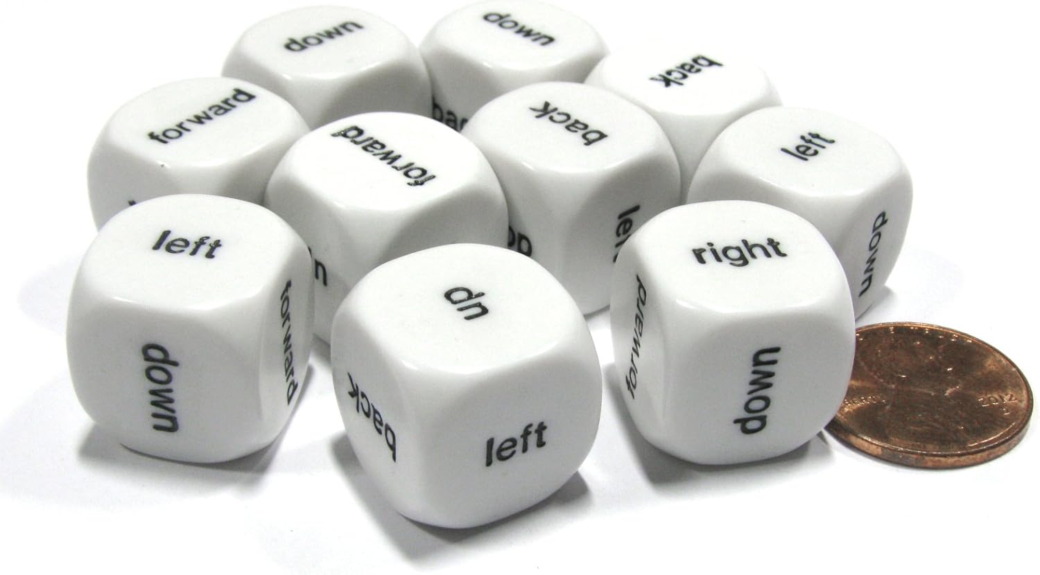 Koplow Games Direction Dice D6 16mm (5/8in) Pack of 10 Dice