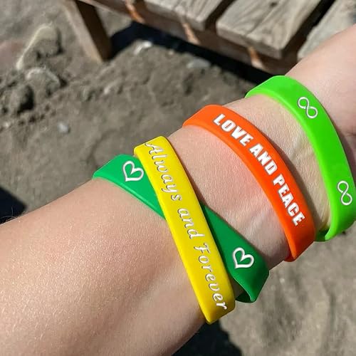 Miniatura 7 de Pulseras de silicona personalizadas a granel de 152550100 unidades, pulseras de silicona personalizables para eventos, apoyo para recaudación de