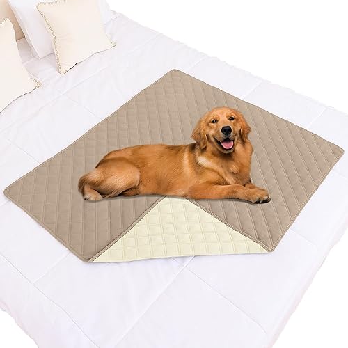 Miniatura 27 de Smiry Funda impermeable para cama de mascota, suave y lavable, para cama, sofá, reversible, perros pequeños, medianos, grandes, gatos, diseño
