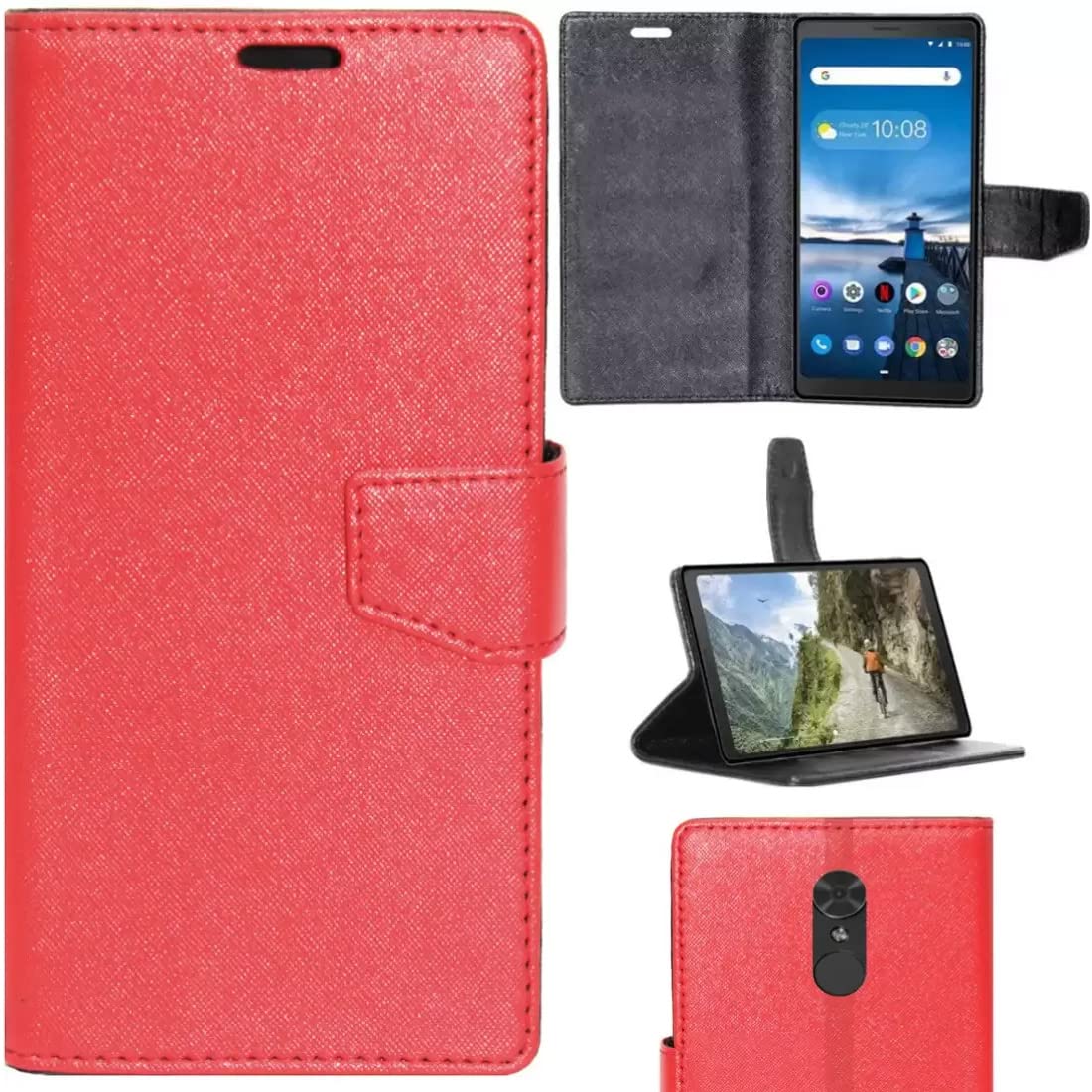 Zaoma Diary Type Pu Leather Flip Case Cover for Lenovo Tab V7 Model Number: ZA4L0020IN / ZA4L0052IN - (Executive Red) (B09VNKTT1L) Amazon Price History, Amazon Price Tracker