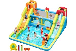 7.8x9.8ft Inflatable Bounce House with Double Slides