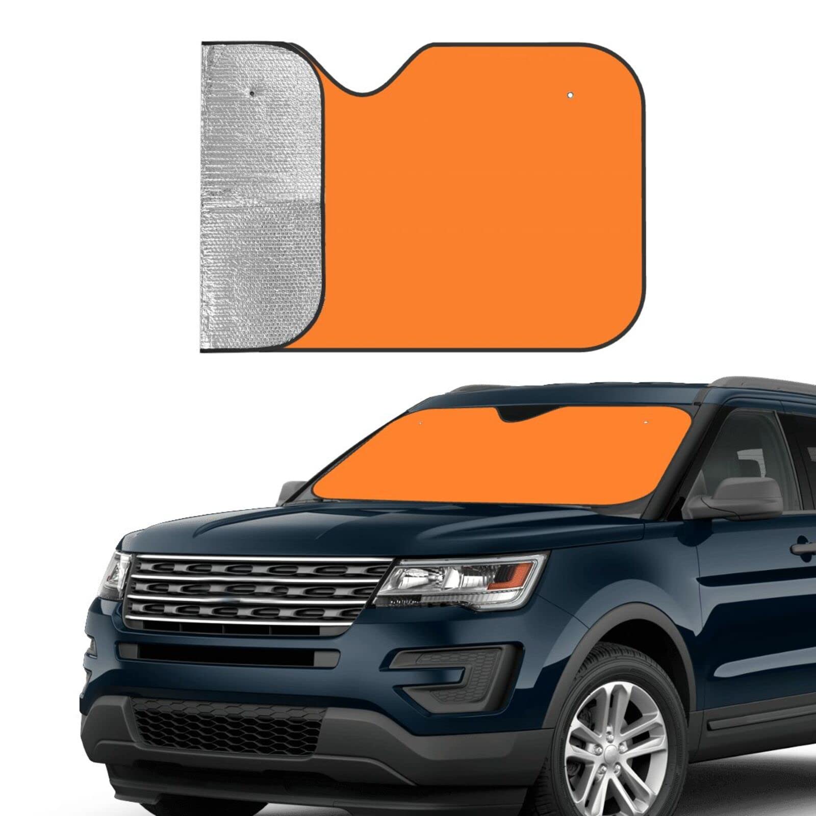 Beauty Burnt Oranje Auto Voorruit Zonnescherm, Auto Zonnescherm voor Auto Truck SUV (Medium Upgrade Verhardd