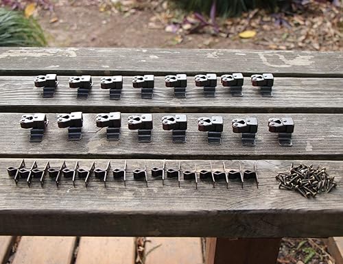 Miniatura 6 de Pestillo de rodillo doble con pies altos, bronce, pestillo de acero de 1.9 pulgadas de largo con tornillos para puerta de armario, armario, armario,