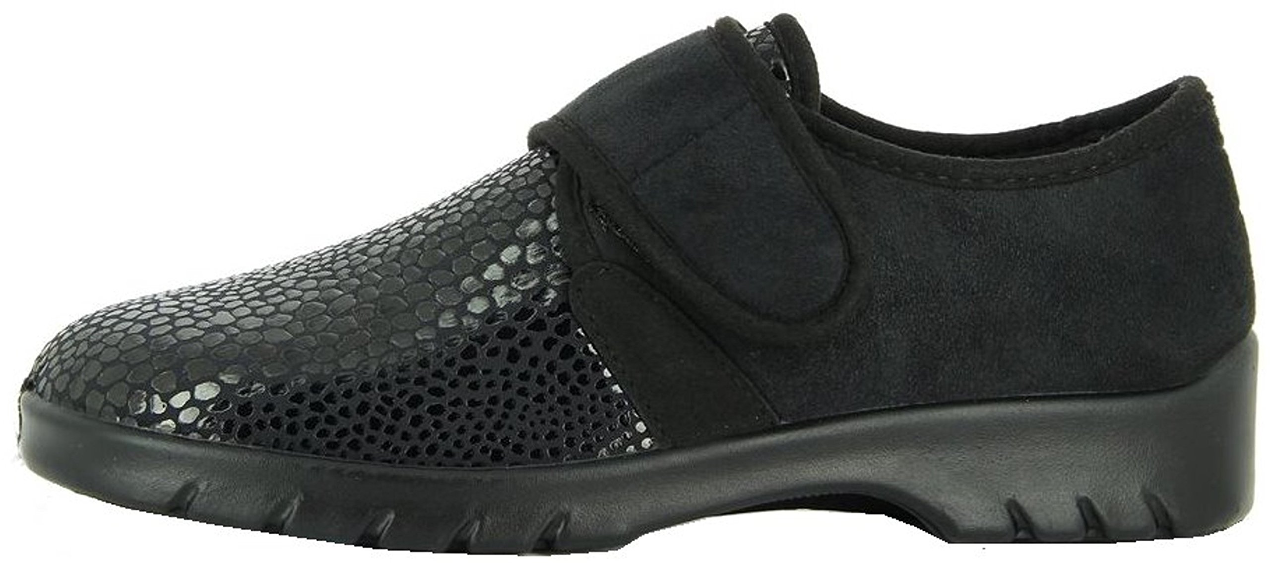 VAROMED Strasbourg Orthopädische Stretchschuhe Damen I Klett Damen-Stretchschuhe für sensible Füße I Fußentlastend, mit Wechselfußbett I Made in Germany