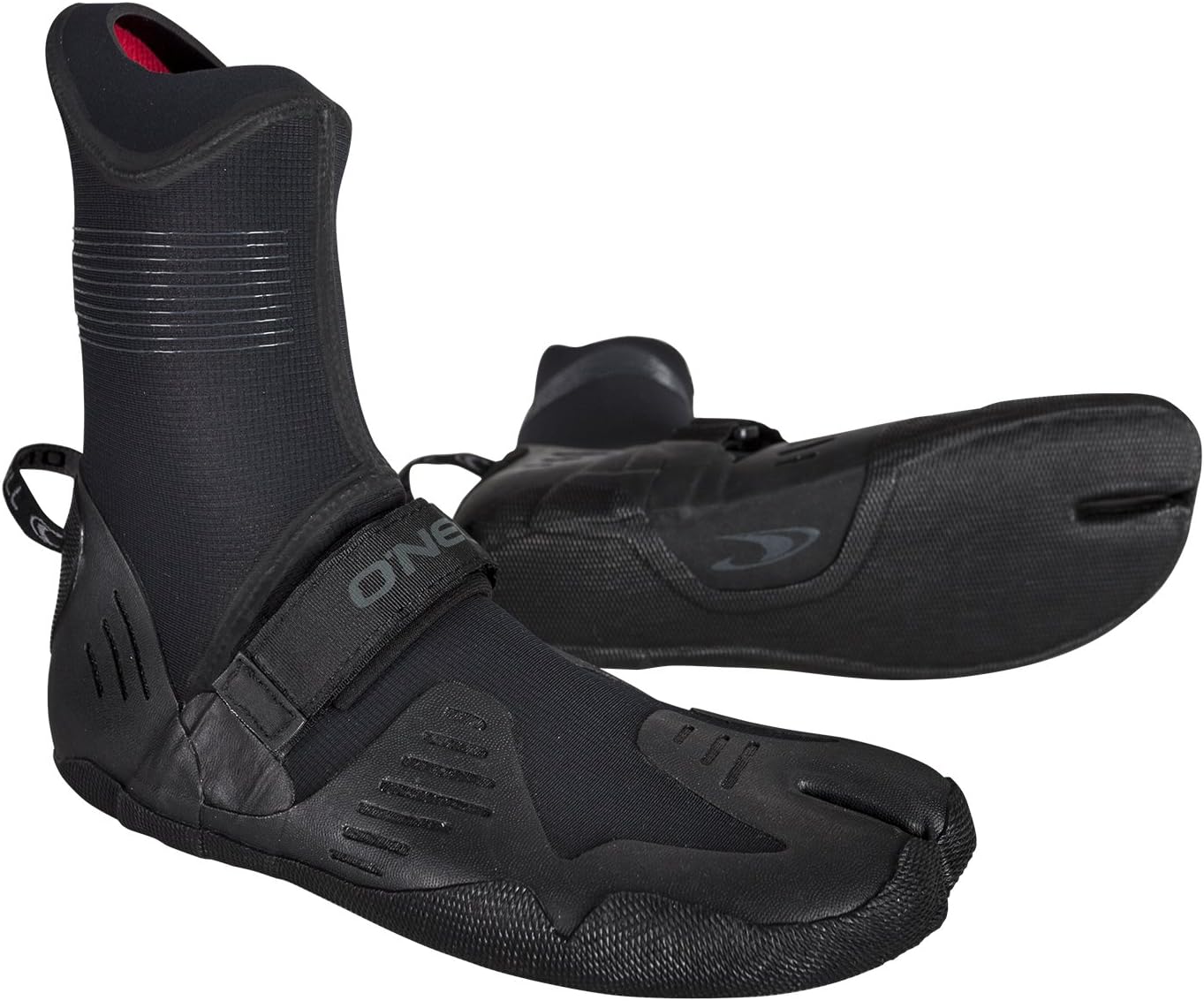 O'Neill Psycho Tech 3/2mm Split Toe Booties, Black
