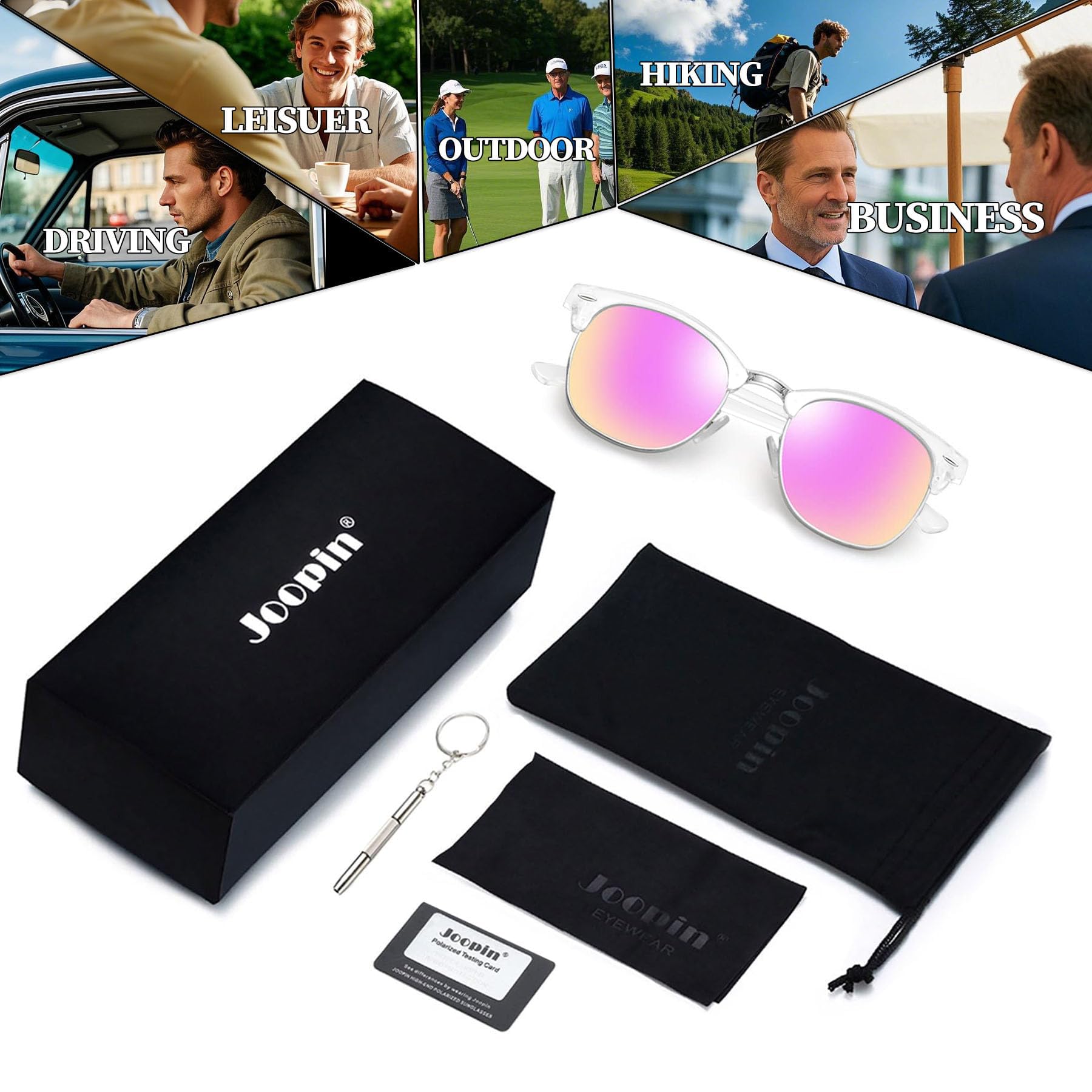 Joopin Okulary przeciwsłoneczne Uniseks Sunglasses Series 8926 (1 w zestawie)