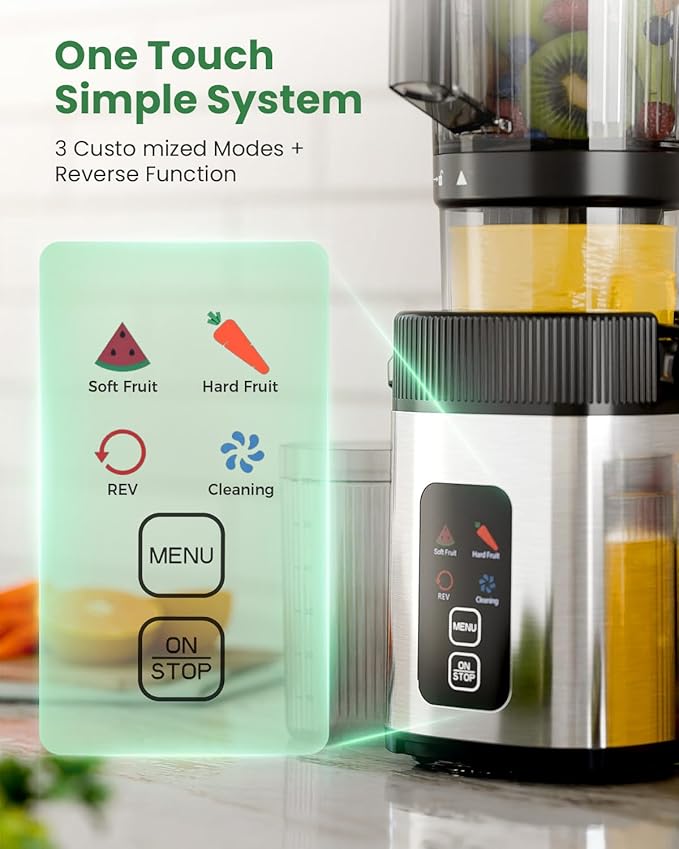 Extractor de Jugos Prensado Frío Boca Ancha 3 Modos 200W miniatura 5