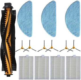 Replacement Parts for Aeno ARC0002S ARC0003S RC2S RC3S Robot Vacuum, Main Side Brush Filter Mop Cloth Kit AccessoriesA