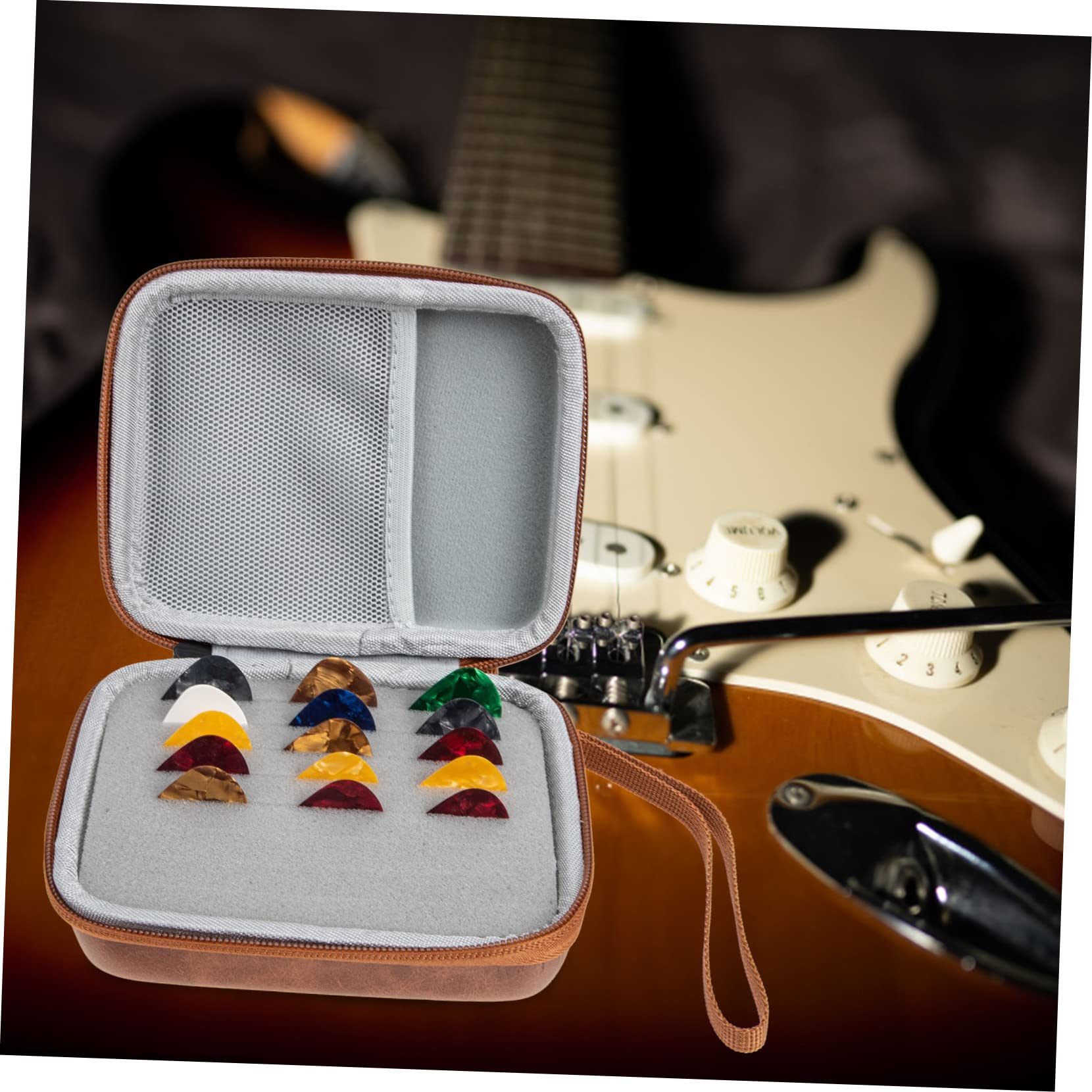 ifundom 3sets Plettri Per Chitarra Ergonomici Set Da Piezzi Con Astuccio Accessori Per Musicisti Colori Casual e Comfort Ottimale Per Suonare