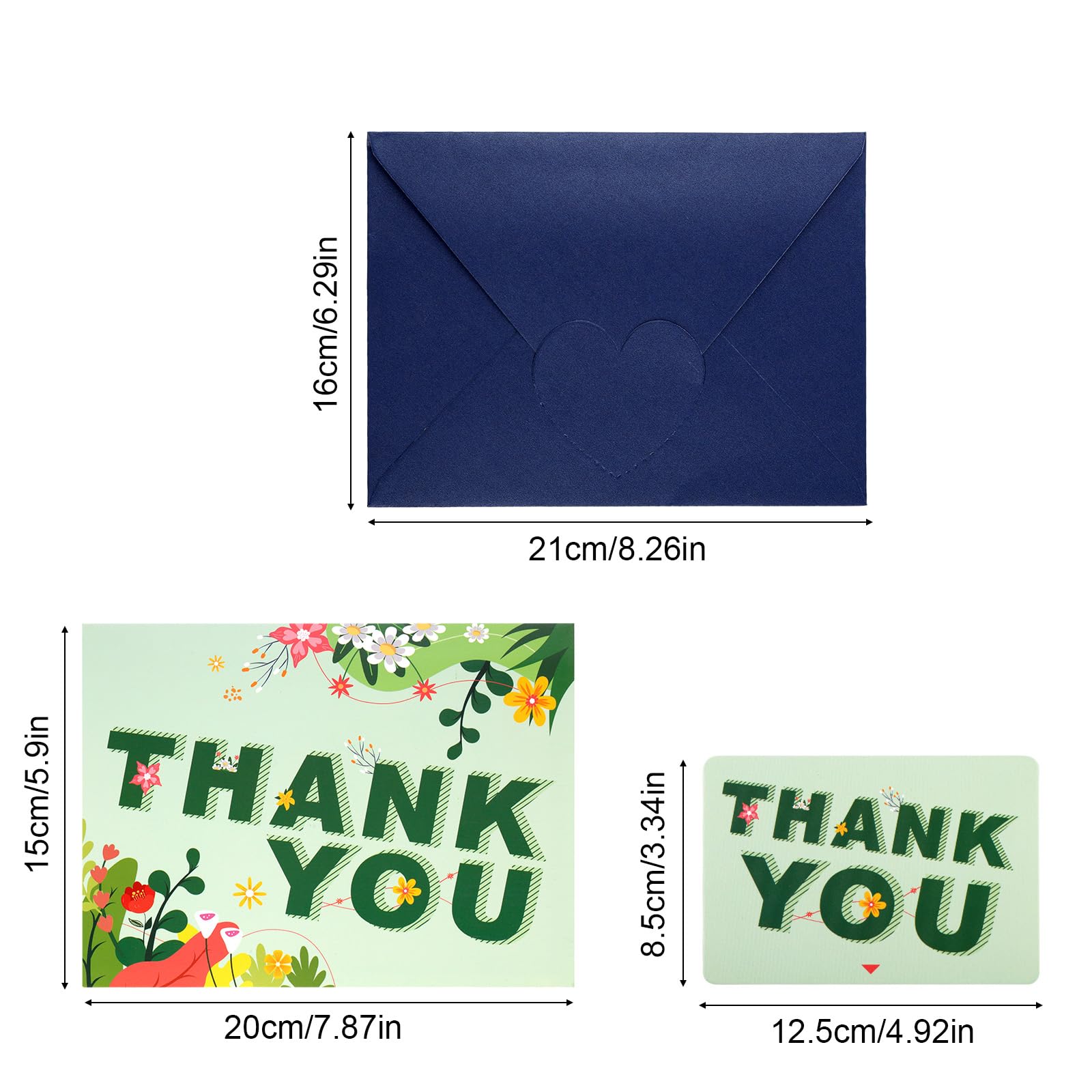 lasuroa Carte Remerciement 3D, Pop-Up avec Enveloppe et Note Vierge pour Garçons Filles Hommes Femmes Mamans Papas Enseignants pour Exprimer Leur Gratitude
