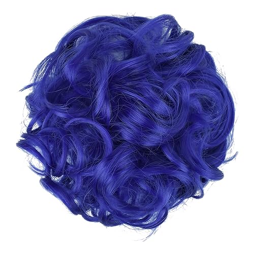 Miniatura 2 de Elaine Extensión de moño grande y desordenado, moño rizado, piezas de cabello sintético ondulado grande con coletero grueso para cola de caballo