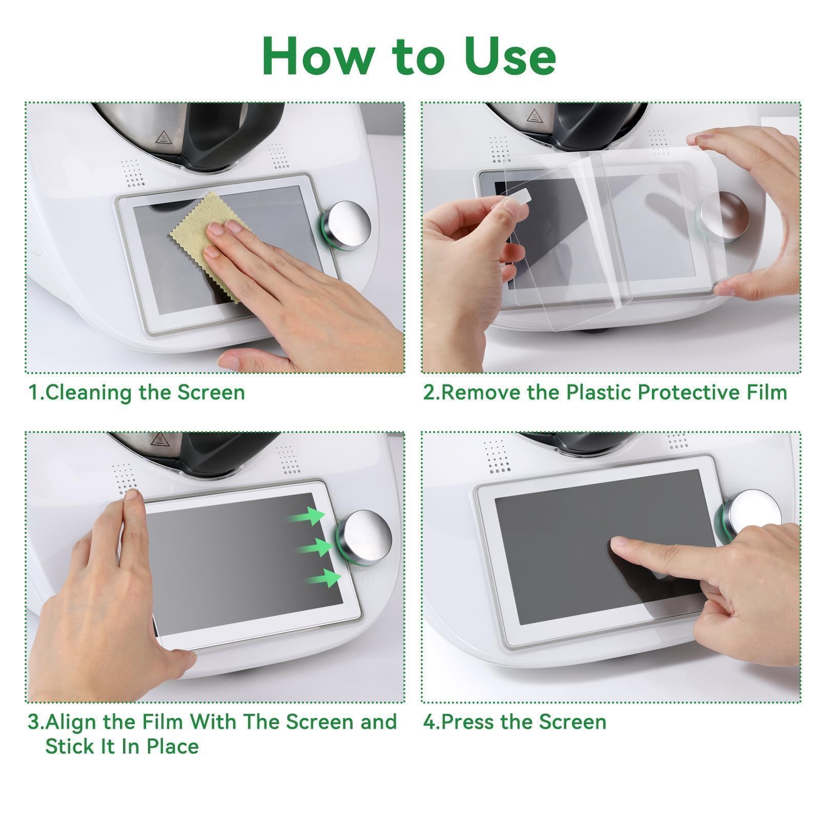2 Pièces Verre Trempé 9H Pour Vorwerk Thermomix TM6 – Protecteur Écran Anti-Rayures – Haute Sensibilité