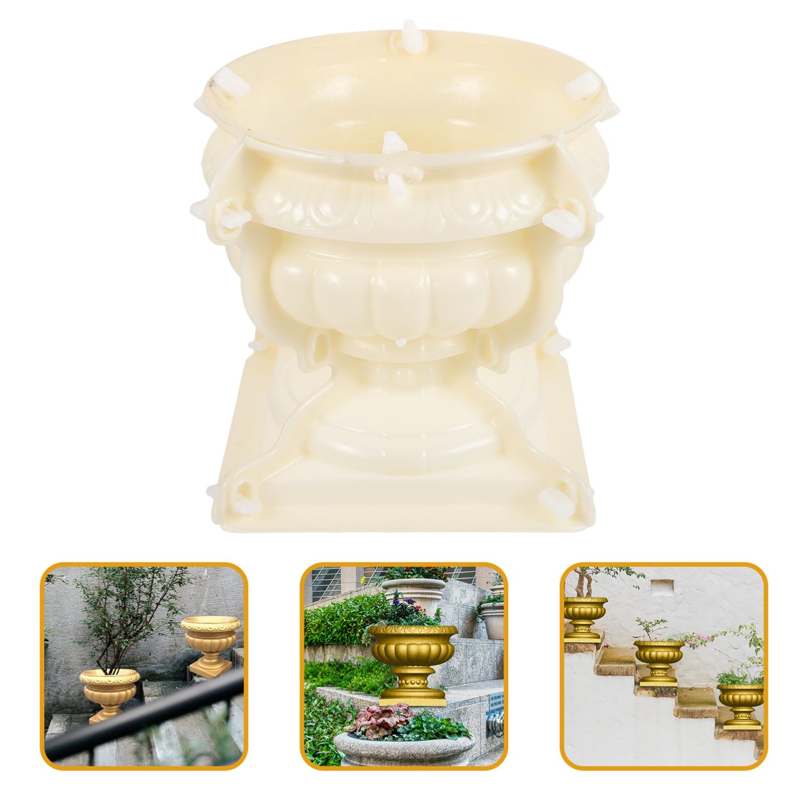 Yardwe Molde Lavable Estilo Maceta Diseño Europeo para de Romana de Columna Plástico Reutilizable Decorativas y para Manualidades DIY y Jardineras