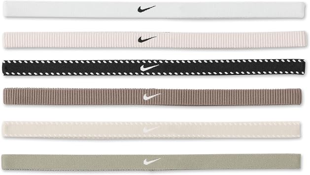 Nike Men's Flex Classic Headbands 6-Pack Headbands Running Fitness Training Sports Hairband Set Non-slip Elastic
