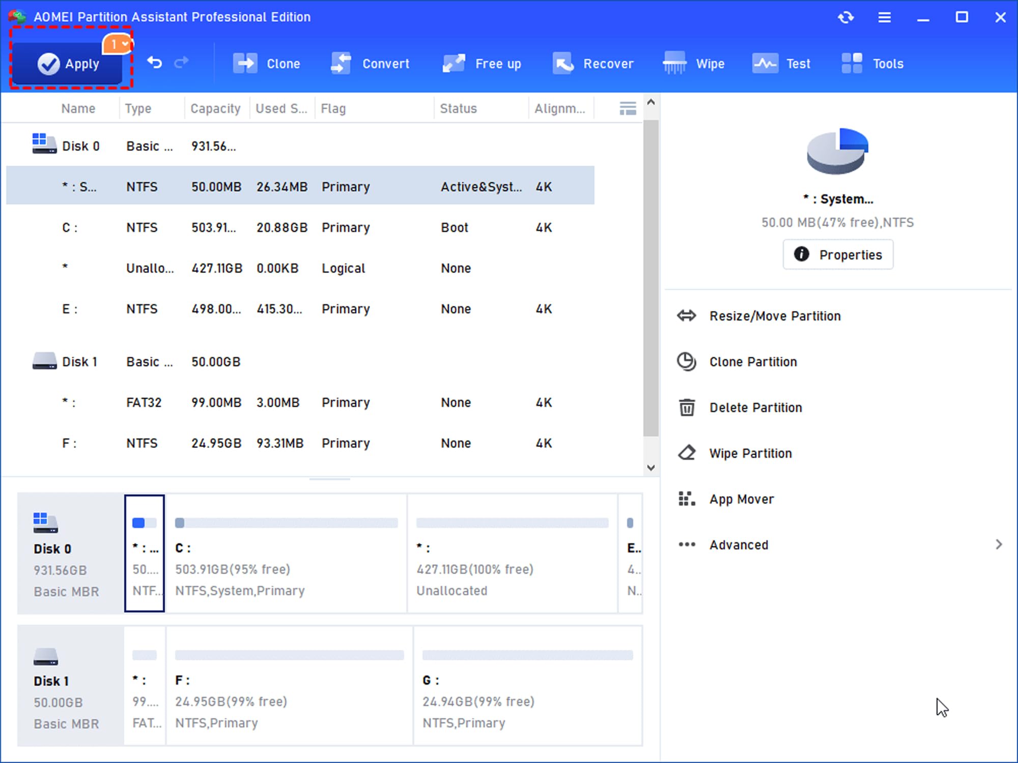 AOMEI Partition Assistant PRO - Hard Drive Management - Migrating the Operating System for 2 PCs - Lifetime License for Win 11 and 10