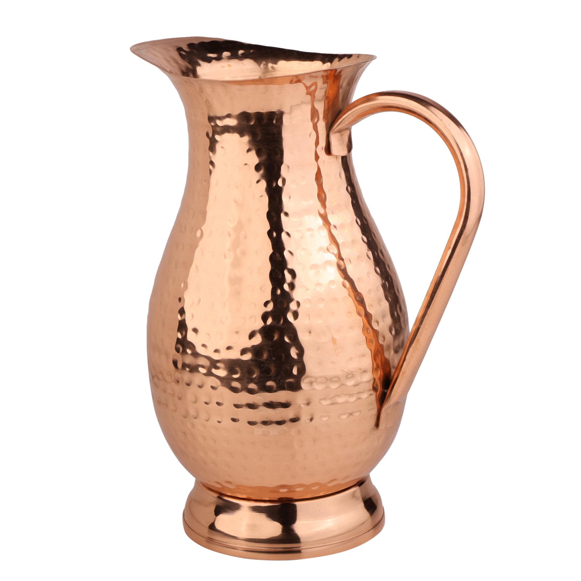 Miedziany dzbanek na wodę 1800 ml, młotkowany, z pokrywką, duży