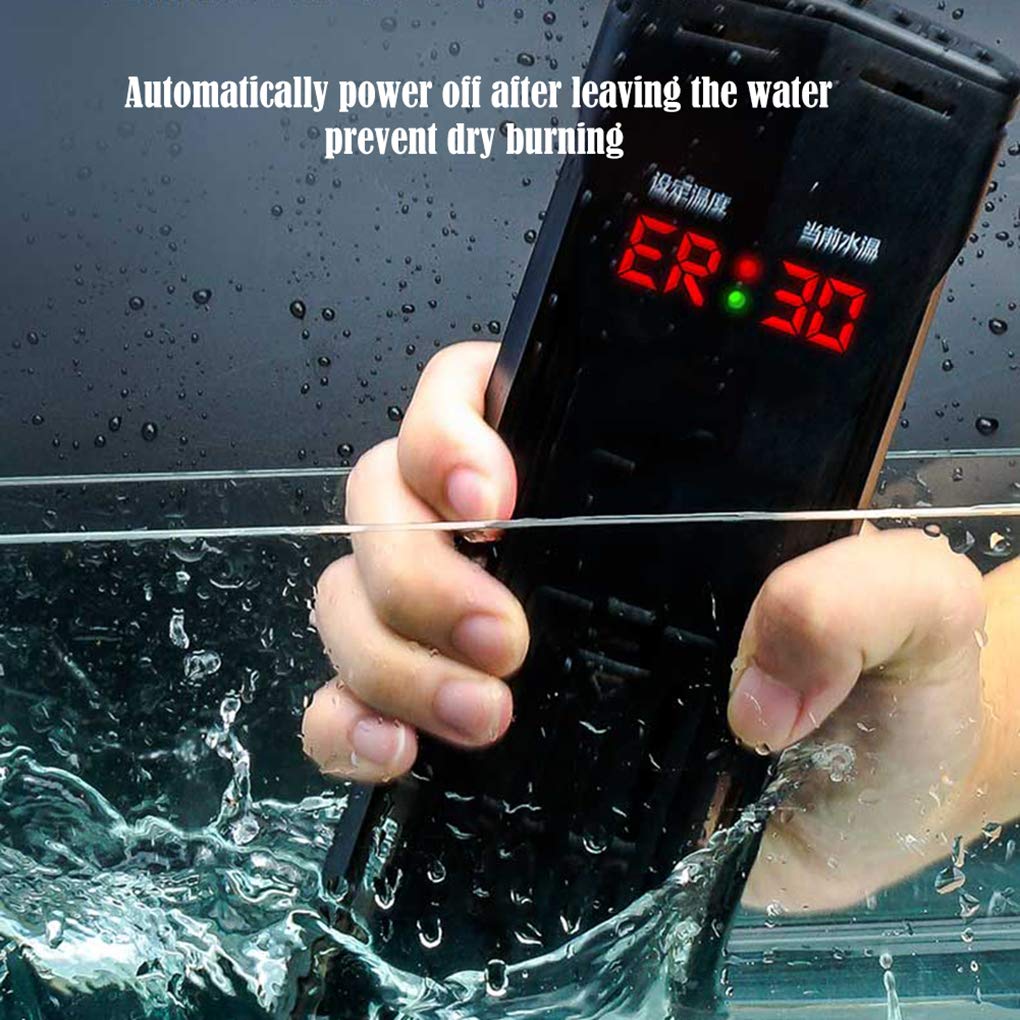 Calentador de Acuario Calentador Sumergible para acuarios, Calentador de Tanque de Peces PTC con Pantalla LED de Temperatura y Controlador de Temperatura Externo, Seguro y Ahorro de energía
