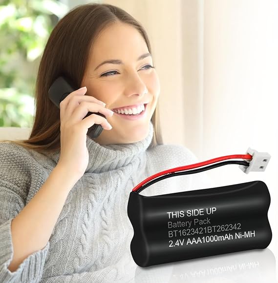 1000mAh 2.4V Ni-MH BT162342/BT262342 Cordless Phone battery, Compatible with BT183342/BT283342, BT166342/BT266342, VTech CS6114, CS6719-2, CS6419, AT&T EL52300, CL80112 Handset Telephone (3Pcs)