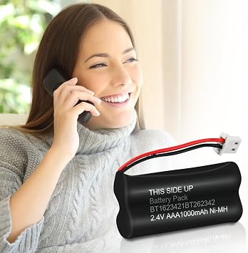 1000mAh 2.4V Ni-MH BT162342/BT262342 Cordless Phone battery, Compatible with BT183342/BT283342, BT166342/BT266342, VTech CS6114, CS6719-2, CS6419, AT&T EL52300, CL80112 Handset Telephone (3Pcs)