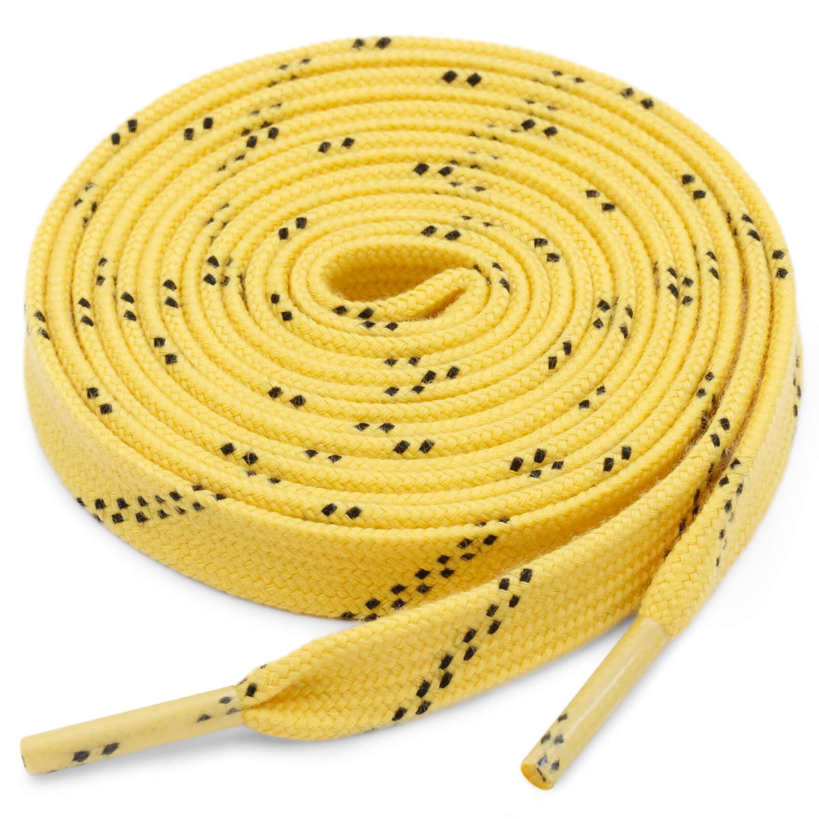 YJRVFINE Flat Roller Skates Laces: 2/5" Wide Yellow 79 Inch Roller Skate Shoelaces - 2 Pair