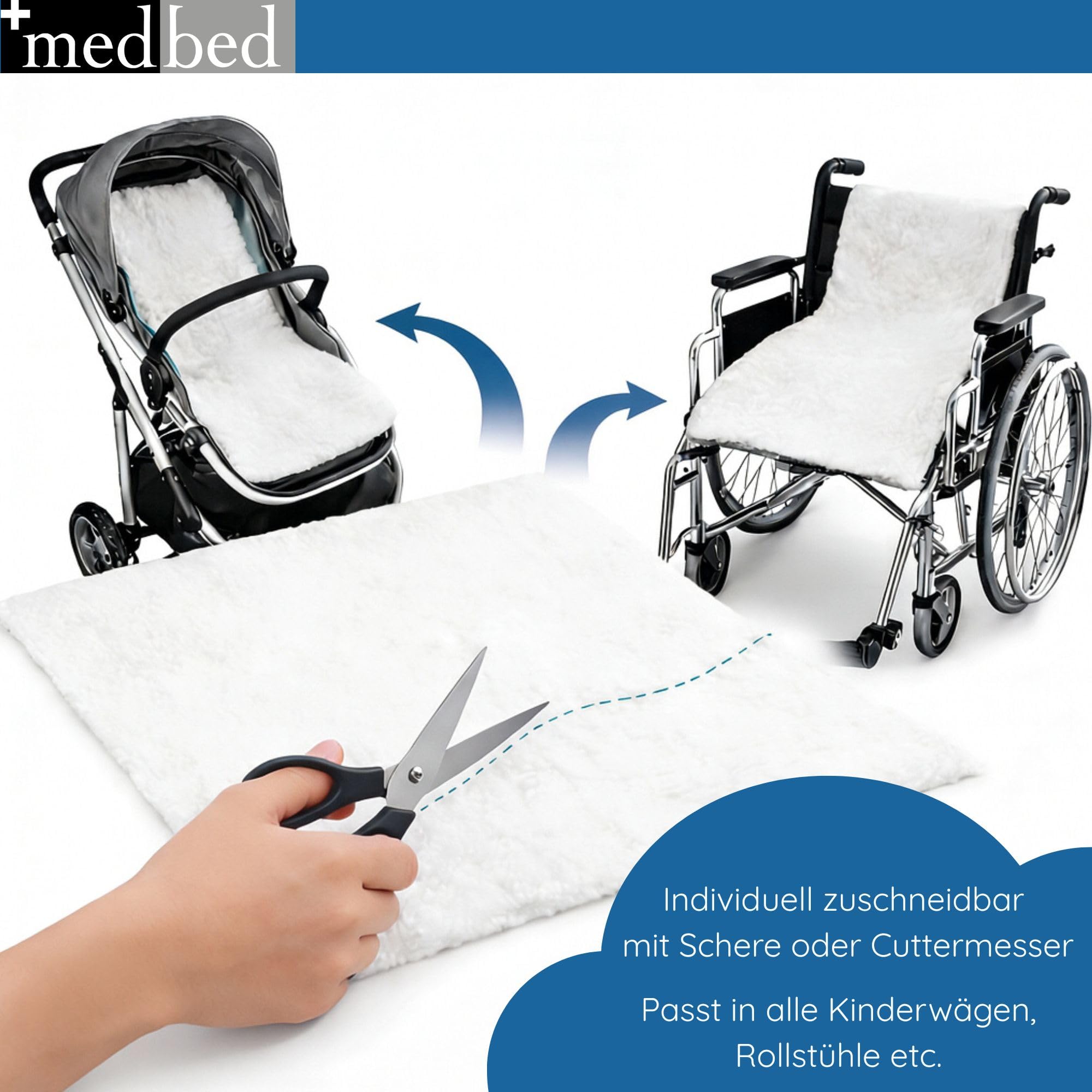 Anti-Dekubitus MedBed Premium – eine medizinsche Unterlage zur Vorbeugung des Wundliegens (70 x 100 cm)