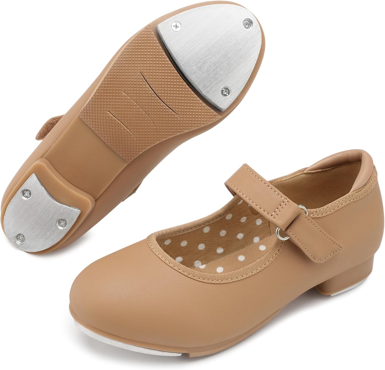 Stelle Tap Shoes for Girls Boys Patent Leather Detachable Bow Dance Shoes(Toddler/Little Kid/Big Kid) - Image 7