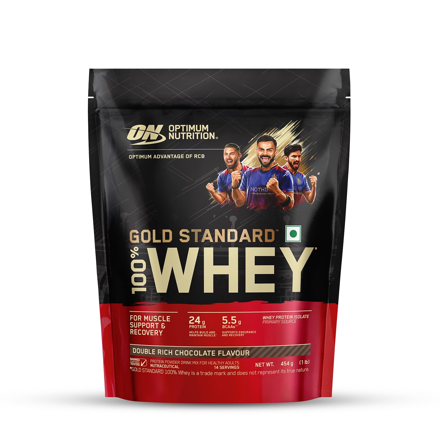 Optimum Nutrition (ON) Gold Standard 100% Whey Protein Powder - 1 lb (Double Rich Chocolate), Primary Source Isolate