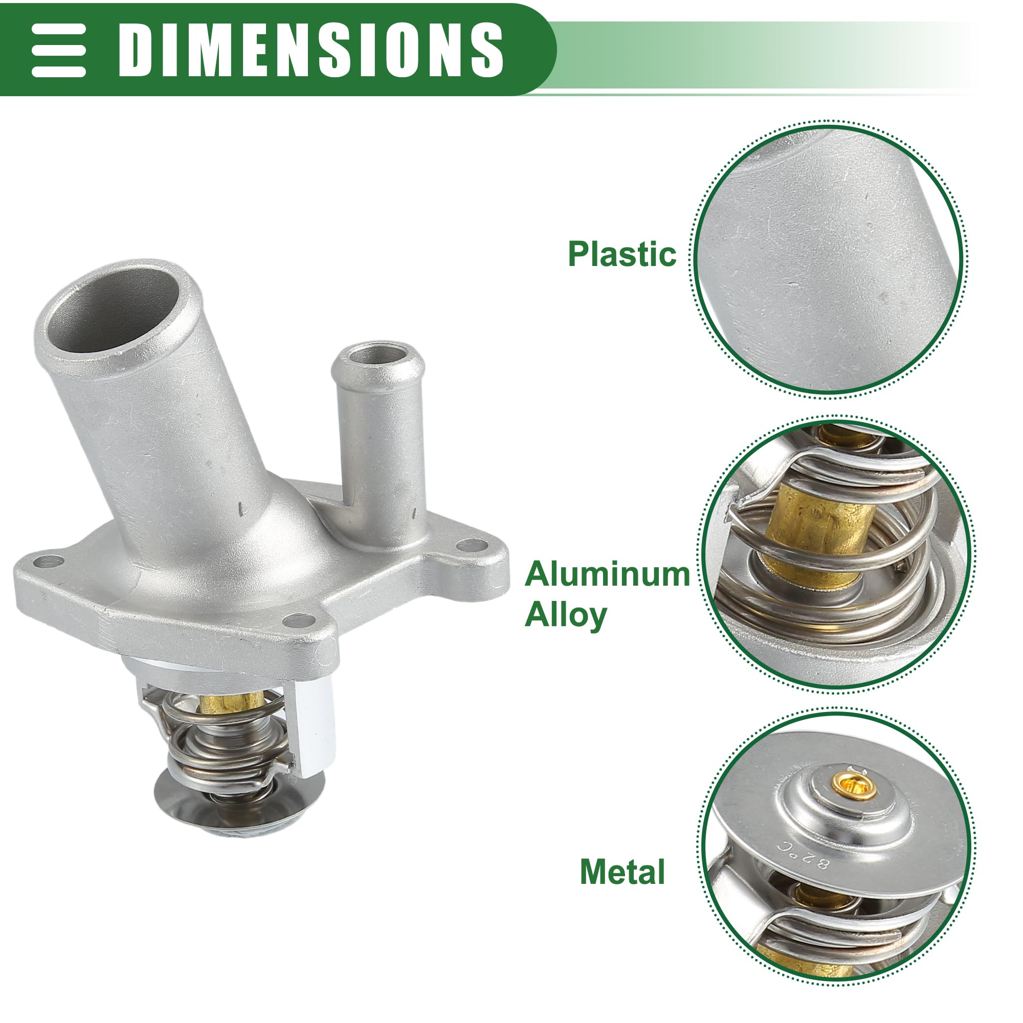 QUARKZMAN Wasser Auslass Thermostat für Chevrolet Epica 2004-2006 No.96393800