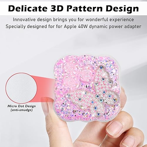 Miniatura 3 de CameCosy Juego de protectores de cable de carga para Apple Adaptador de corriente dinámico de 40 W, protector de enchufe de cargador con diseño de