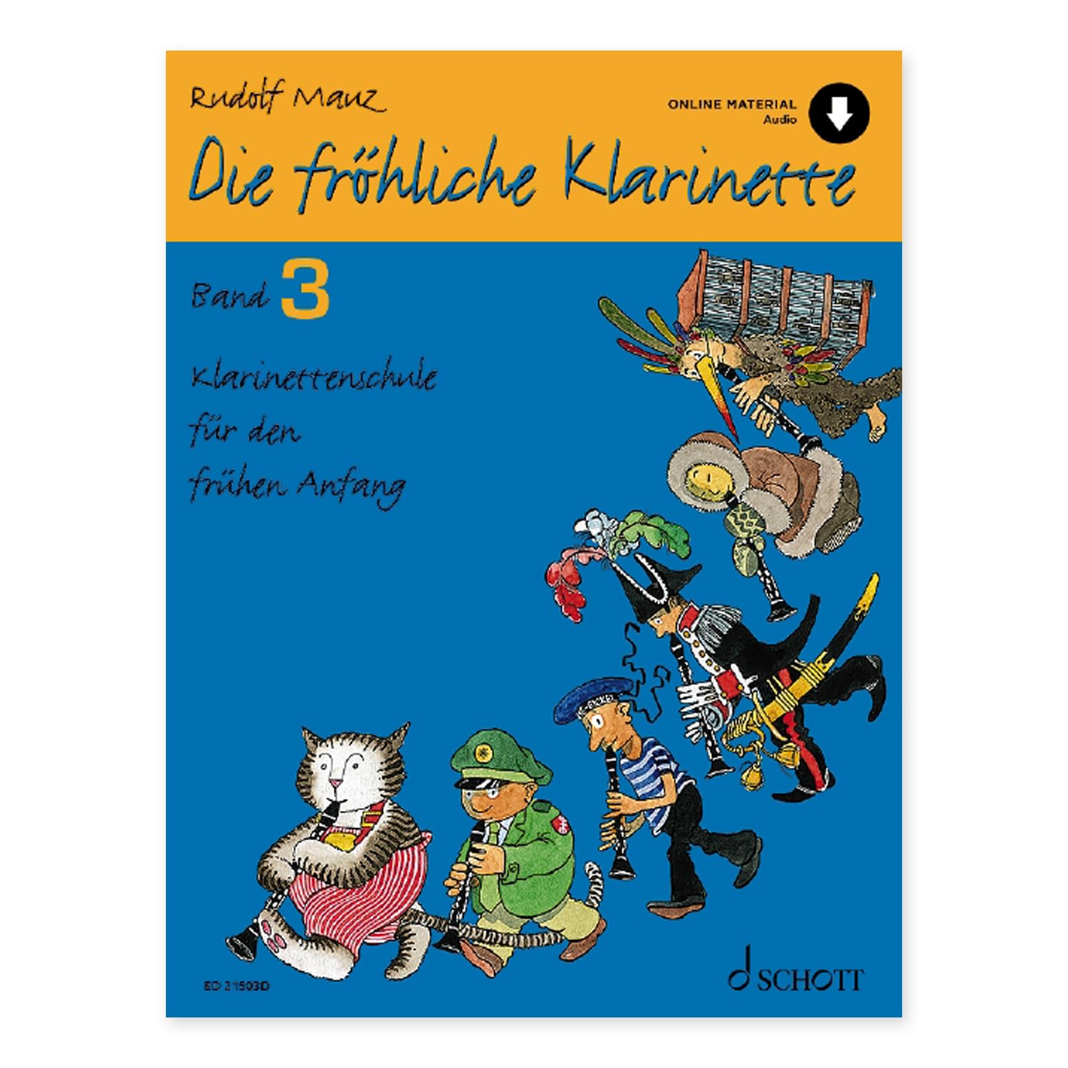 Die fröhliche Klarinette 3 + Spielbuch: (Starterset) mit Audio Online - Klarinettenschule - Band 3 von Rudolf Mauz -ISBN 9783795798932, 9783795748111+ Soundman Klarinettewischer