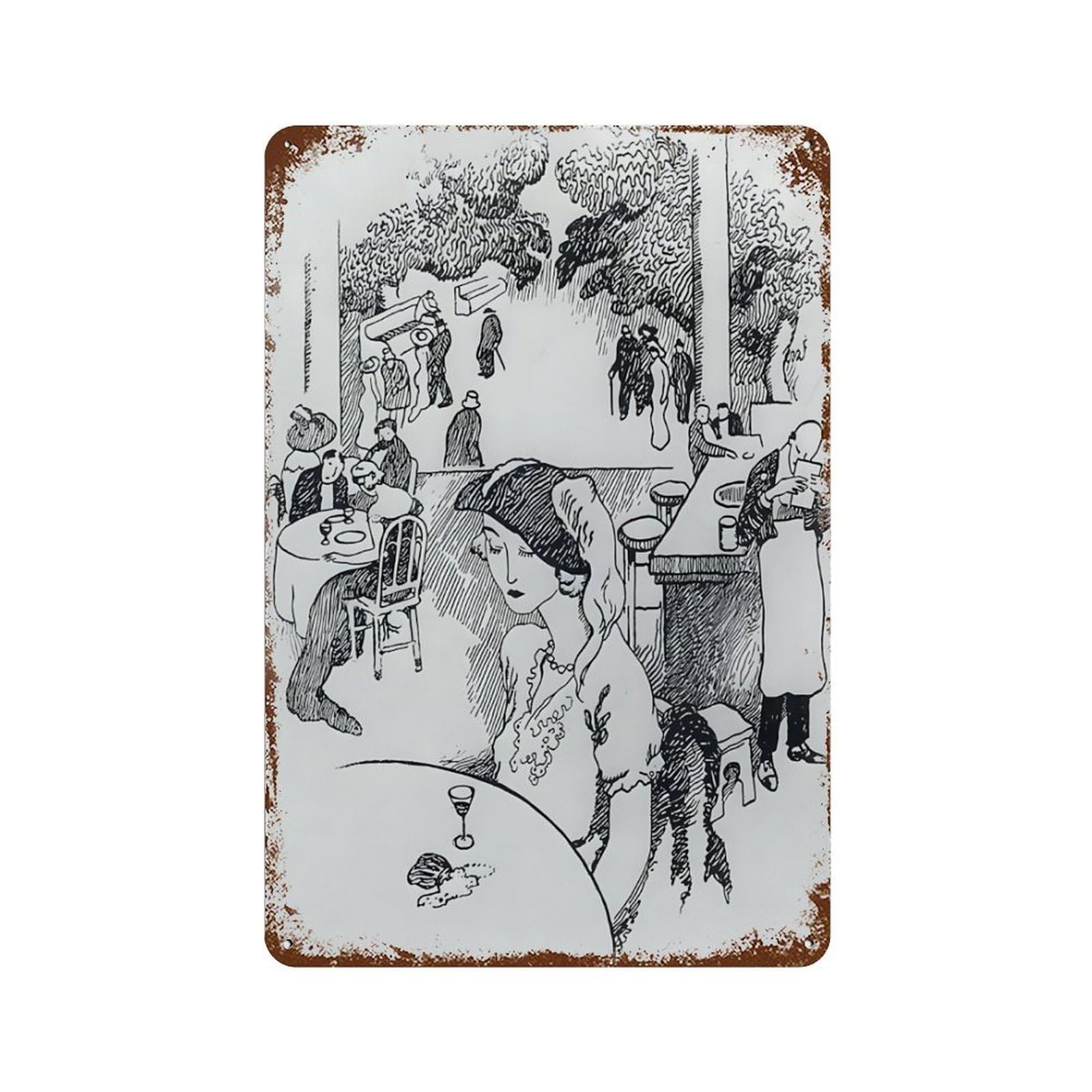 xiaoxiaoshen Thomas Hart Benton (36) Wall Decor Art Metal Tin Poster Modern Home Decor Art Home Bar Shop Decorations Vintage Sign 30x20cm