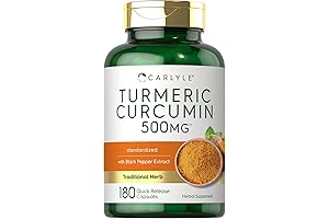 Carlyle Premium Curcumin Supplement: Enhanced with BioPerine for Optimal Absorption