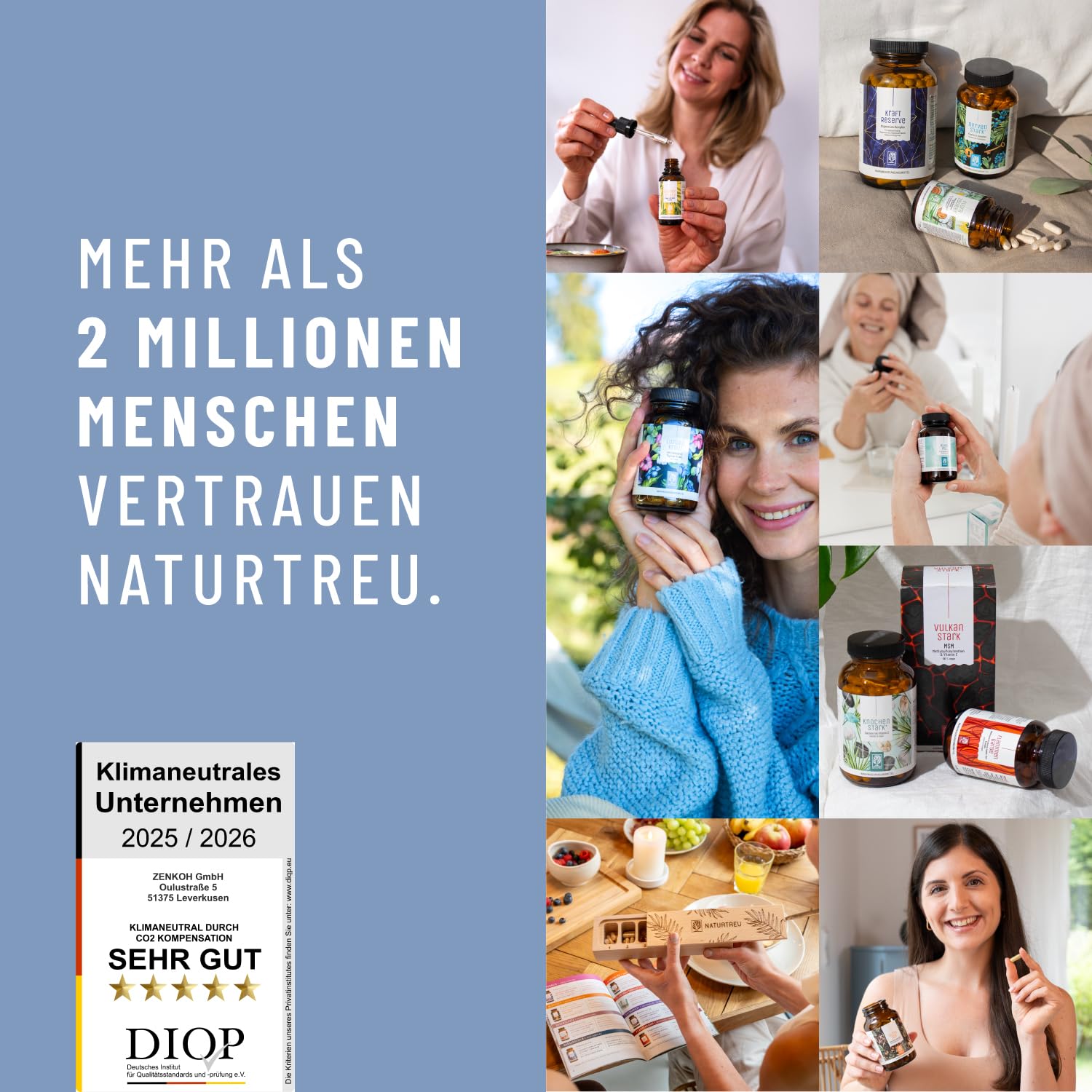NATURTREU Lungenkraut Kapseln - Extrakt aus 3.000mg Lungenkraut pro Tagesdosis - Hochdosiert und optimal ergänzt mit Thymian, Eukalyptus, NAC & Vitamin B2 - Vegan & Laborgeprüft in Deutschland