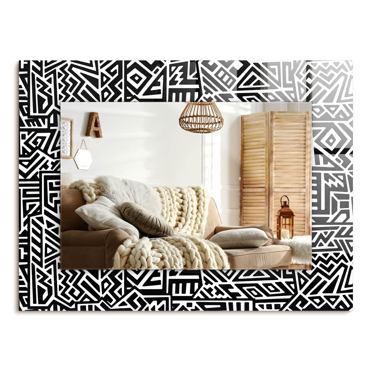 Miroir avec impression salle de bain 80x60 cm pour résoudre le manque de clarté