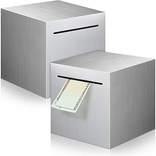 2 Pcs Piggy Bank for Adults Stainless Steel Money Saving Box Adults Kids Savings Bank Must Break to Open Metal Money Bank for Cash Saving (Silver, 5.9 Inch) (Silver, 5.9 Inch) (Silver, 5.9 Inch)