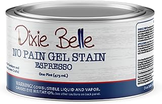 Dixie Belle No Pain Gel Stain - Espresso - Oil-Based Stain DIY Wood Stain for Projects - Deep Coverage, Wood Grain Enhancer