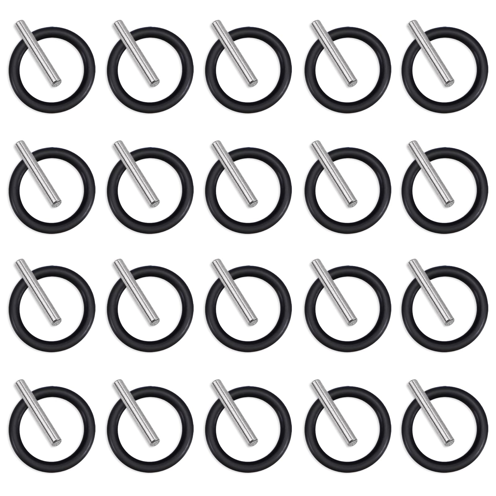 XPOOP 40 Pcs Replacement Pin and O-Ring Diameter 4 mm Impact O-Ring 3x25mm Socket Pins for 1/2" Impact Socket Scaffolders Impact Driver Socket Pins Parts for Impact Socket Wrench