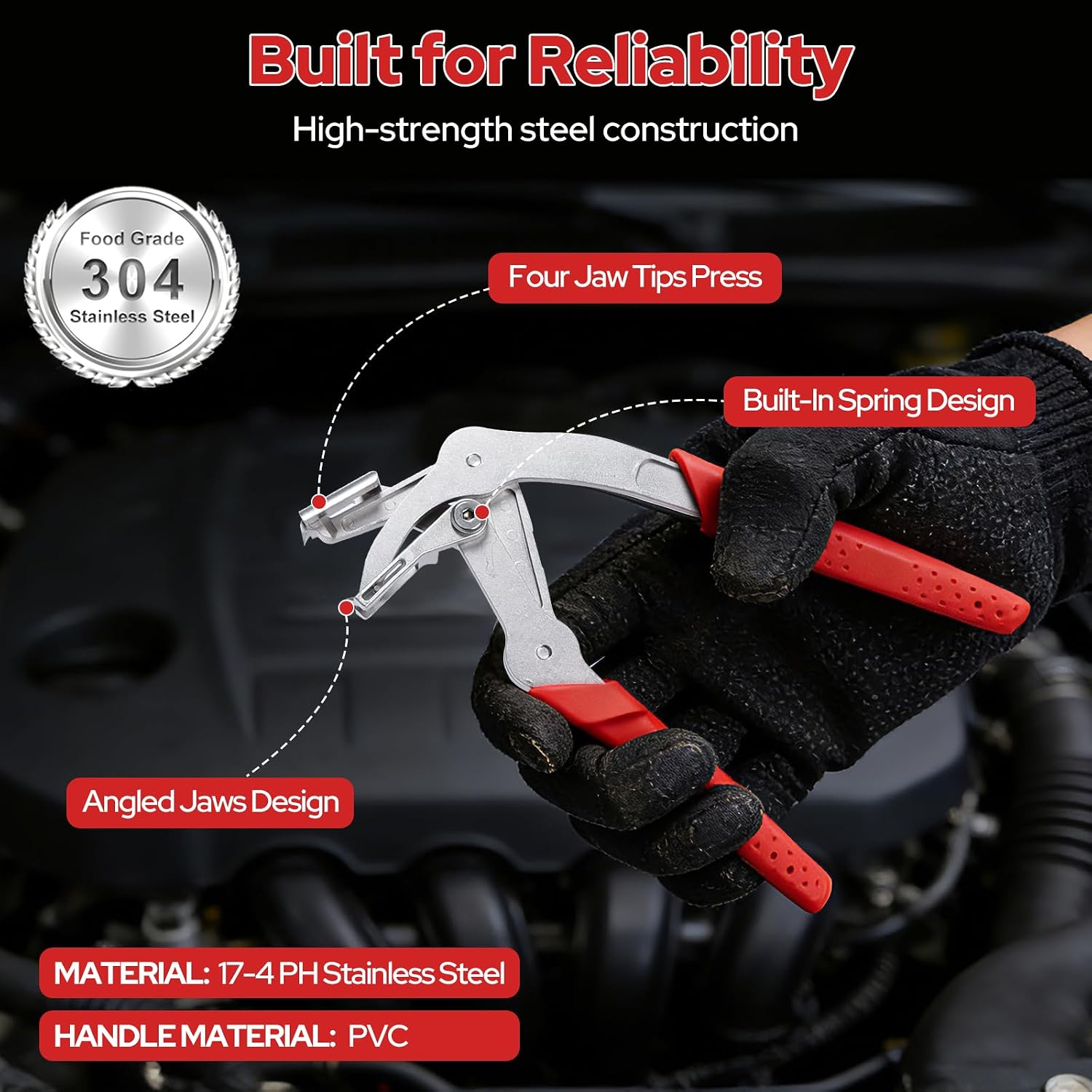Car Buckle Pliers and Disassembly Tools, Without Damage Panel Buckle Removal Pliers，Removes Plastic Clips, Buckles, Rivets,Professional Trim Clip Remover-1