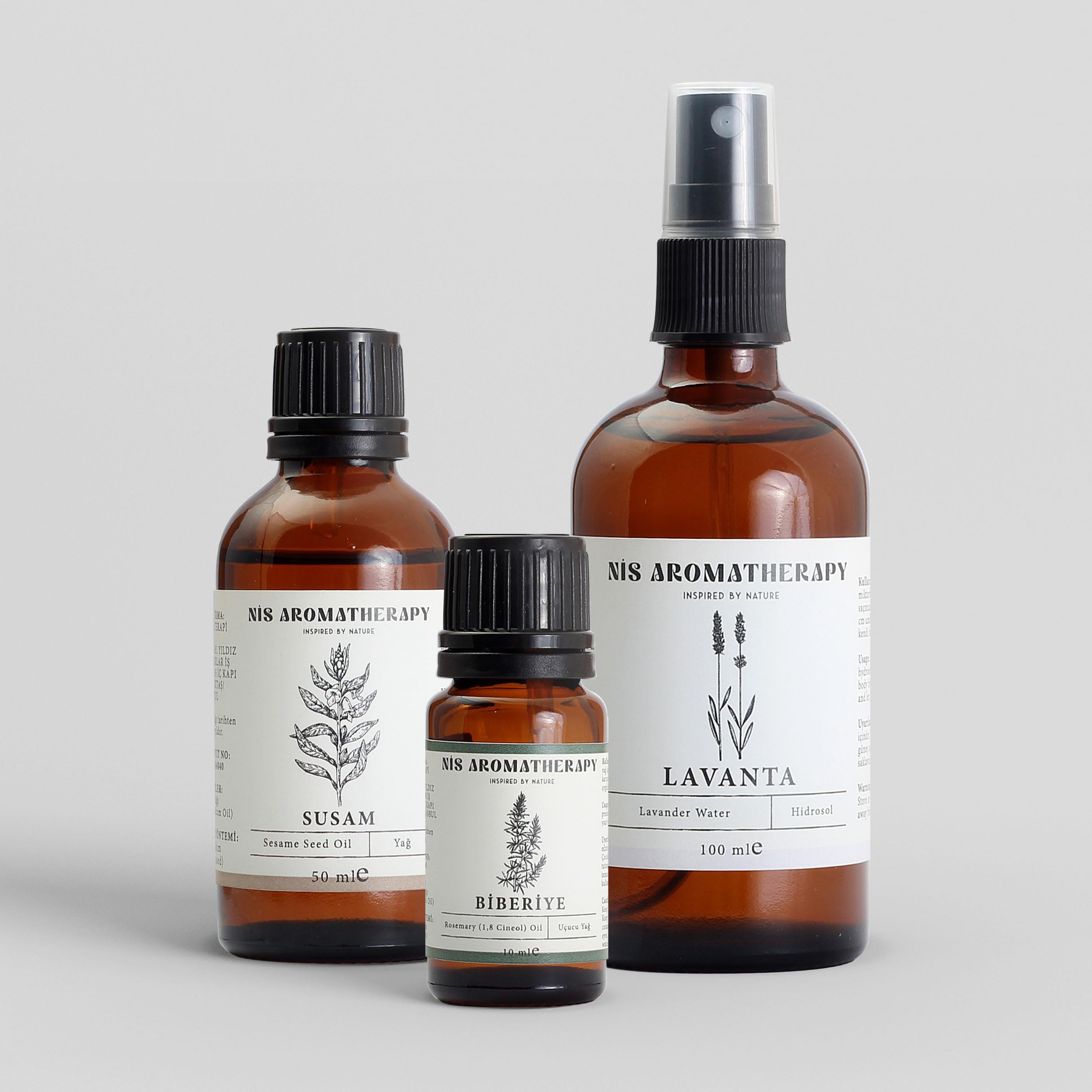 NİS AROMATHERAPY Nis Besleyici Saç Bakım Seti (Biberiye Uçucu Yağı & Susam Yağı & Lavanta Hidrosolü)
