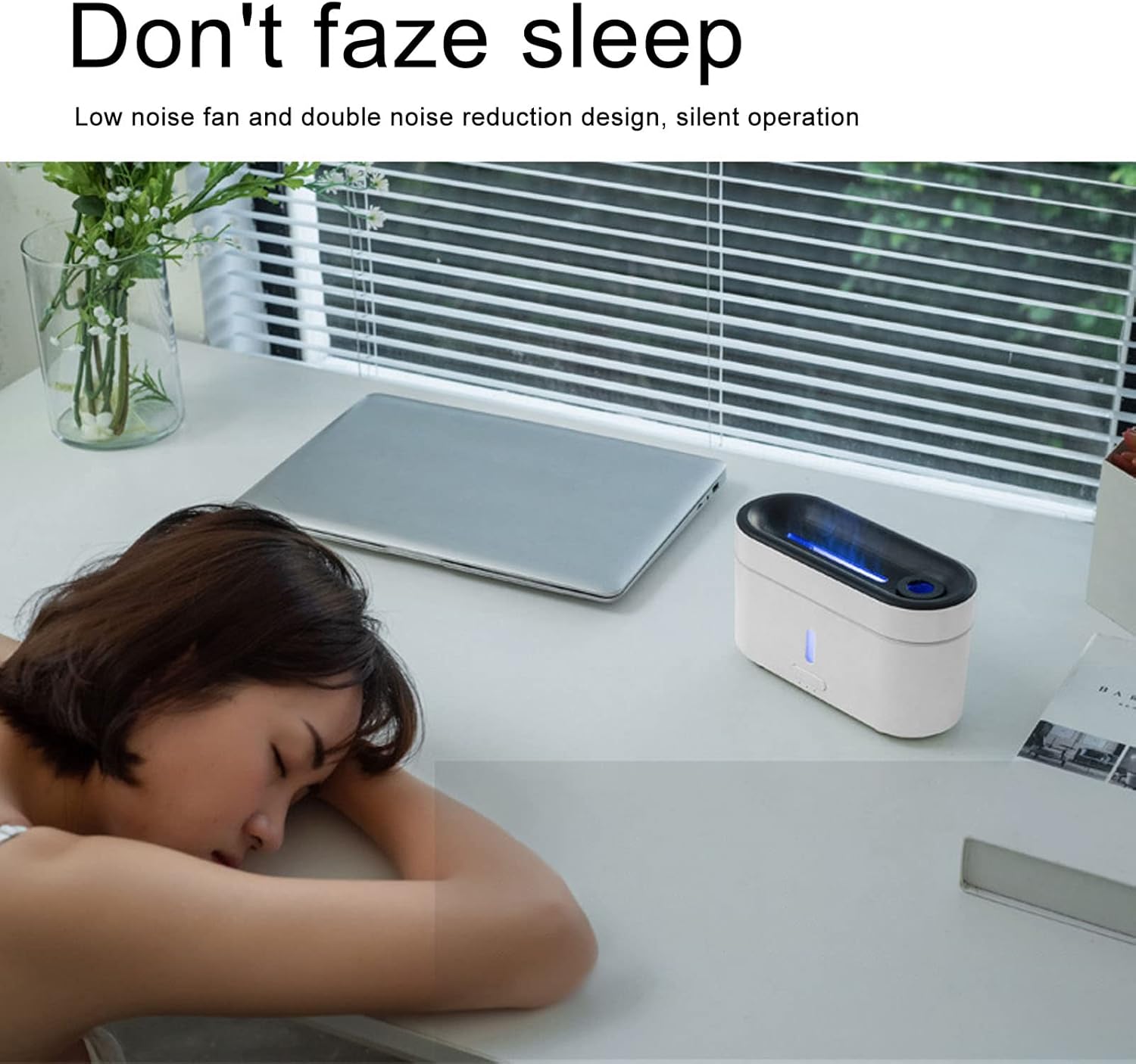 Flame Air Aroma Diffuser Humidifier Essential Oil Diffuser Atomizing Aroma Humidifier USB Powered Humidifier with LED Light for Home,Office,Yoga,Spa