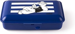 Excelsa Popeye - Fiambrera con Cubiertos y Brazo de Hierro, Color Azul, 22 x 13 cm