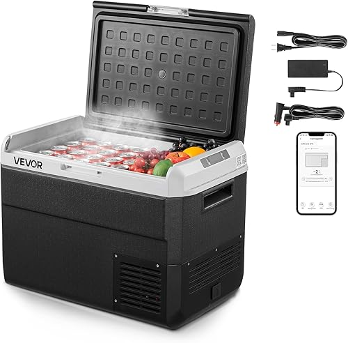 Miniatura 12 de VEVOR Refrigerador de coche de 12 voltios, refrigerador de coche de 31.7 cuartos de galón / 30 L, enfriador eléctrico portátil con temperatura
