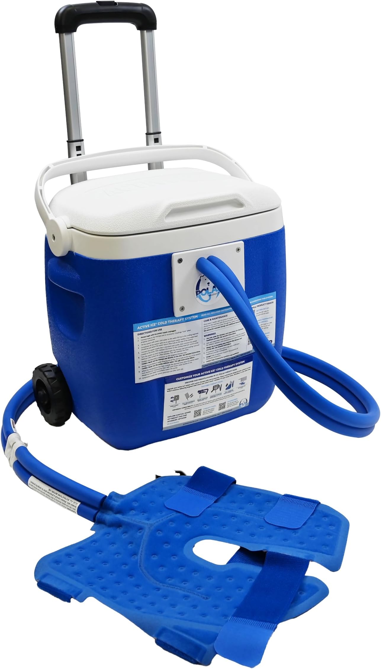 Active Ice 3.0 Cold Therapy Ice Machine System with Programmable Timer, Knee and Joint Compression Pad, Lightweight 16 Quart Cooler, Quiet Pump, Strong Cryotherapy Pain Relief Treatment