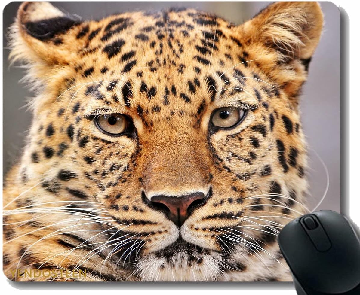 Gaming Mouse Pad Custom,Leopard Color Big Cat Predator 52895 Comfortable Mouse Mat For Gaming And Office