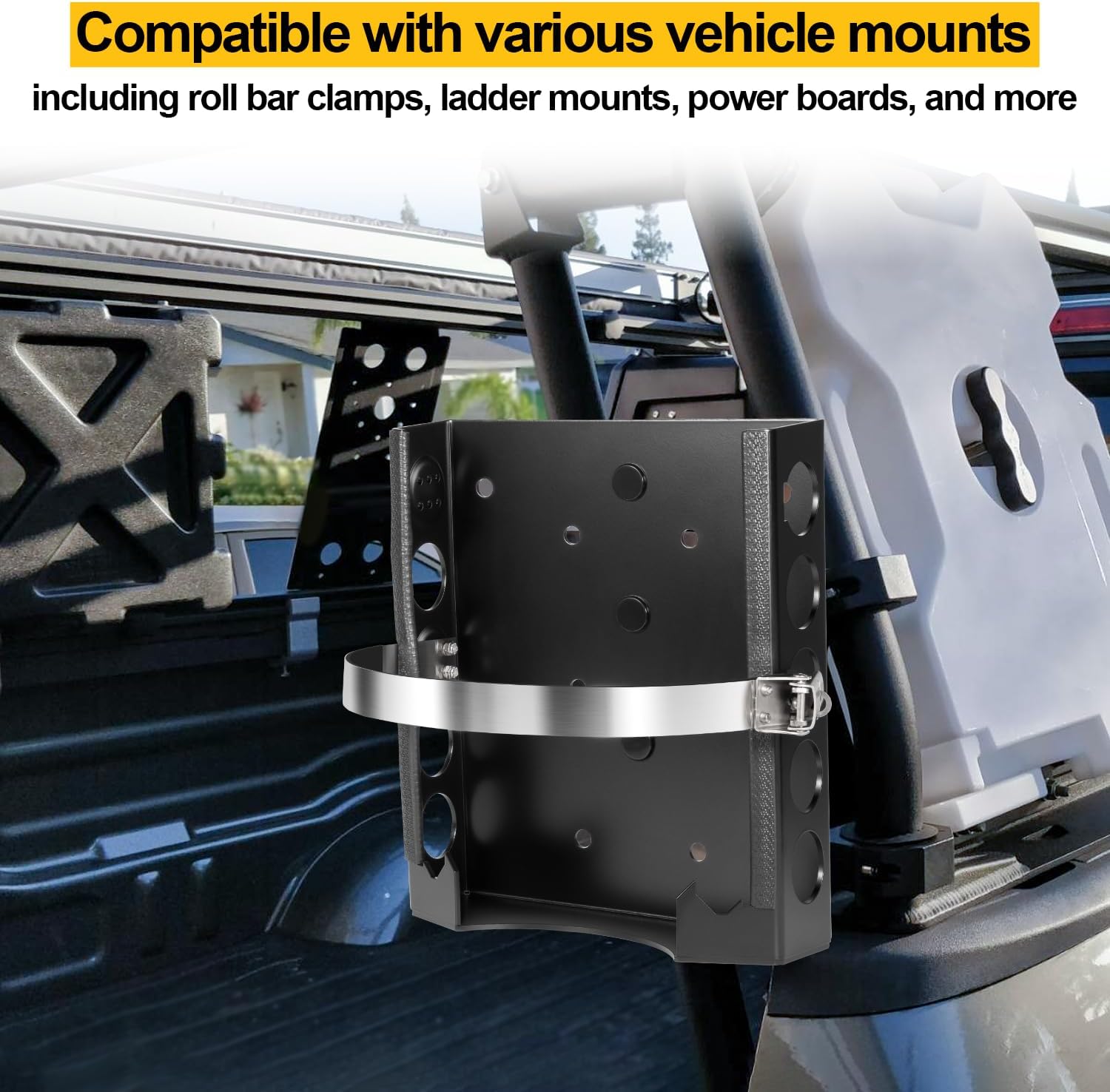 11LB & 4.25LB Propane Tank Mounting Bracket Strap for Jeeps, Truck Bed, RVs, Trailers, Campervans and Overland Vehicles | Heavy-Duty BBQ Gas Tanks 9 Inch Cylinder Holder, Replace for BKT-2286.2
