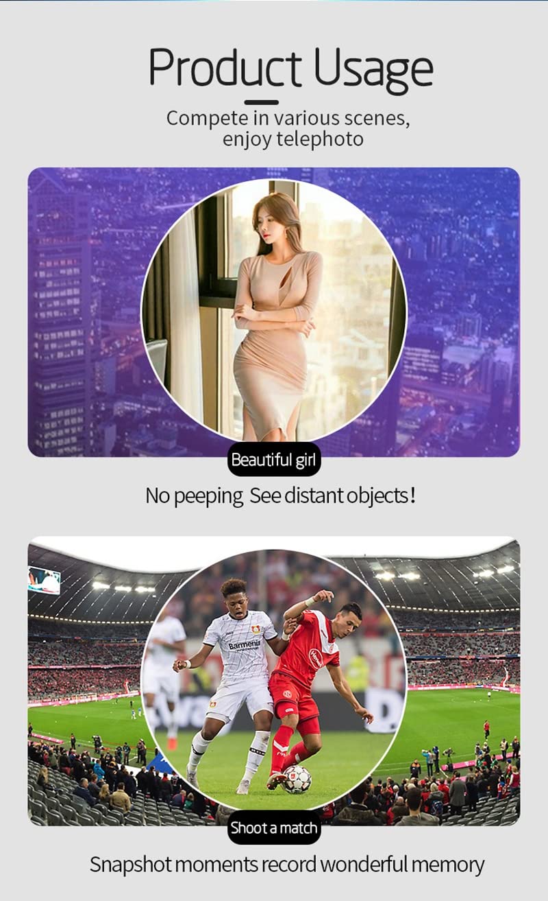 TECKEEN 28X HD Obiektyw do aparatu telefonu komórkowego Teleskop Zoom Makro Obiektyw do smartfona Rybie Oko Lente Para Celular