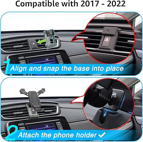 Miniatura 2 de AYADA Soporte para teléfono compatible con CRV, soporte para teléfono, bloqueo automático por gravedad, fácil de instalar, manos libres, accesorios