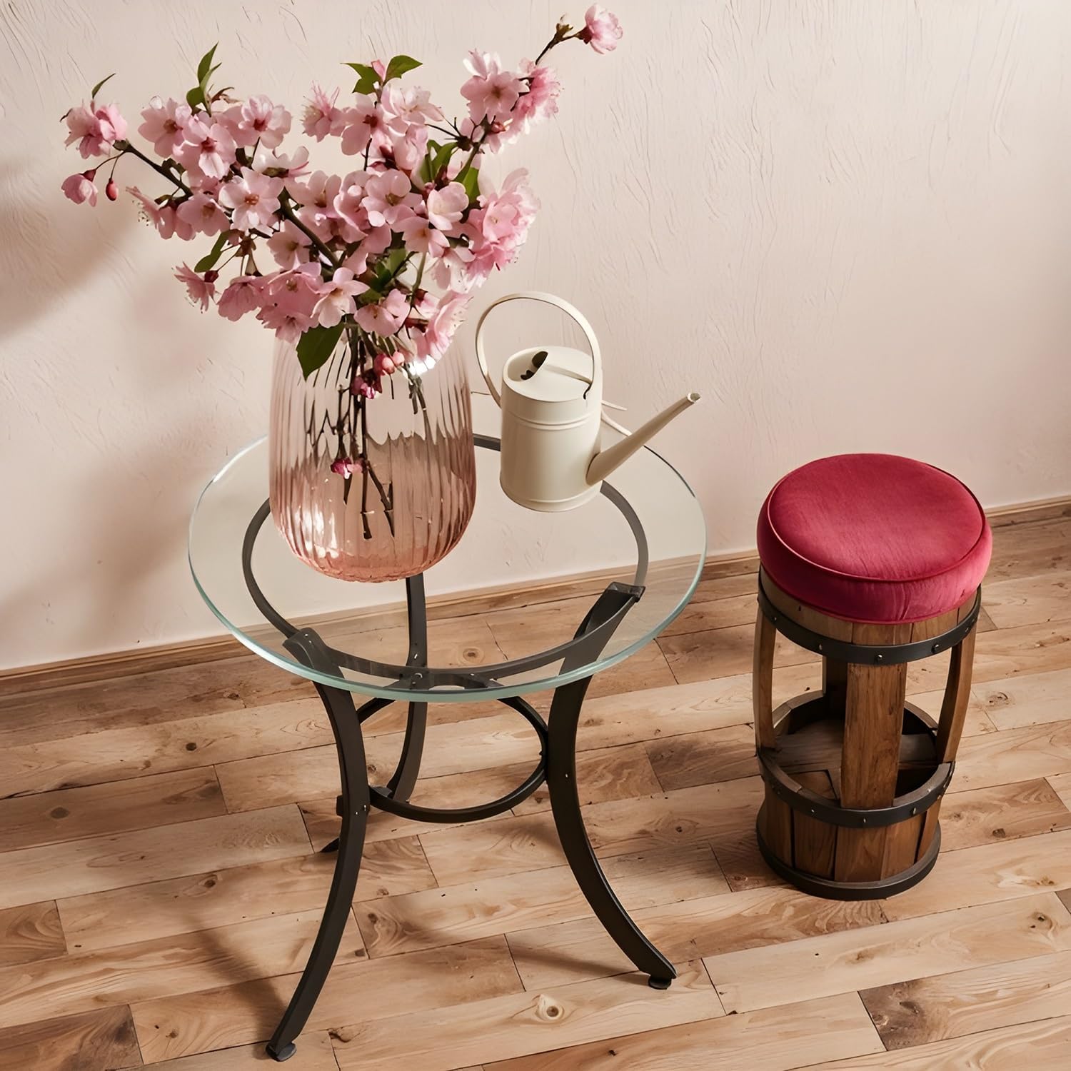 Round Transparent Tempered Glass Table Top, Rounded Safety Edges, Replacement Glass Tables Top for Dining Table, Dining Room, Patio, Coffee, Side Table(42cm)