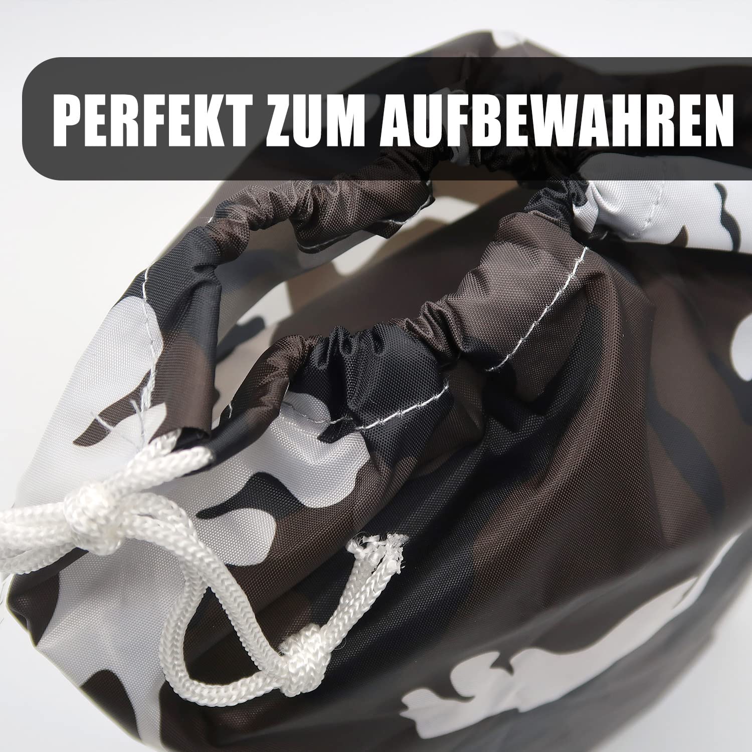 Rolektro Quad ATV Abdeckplane L 220x125x85cm - Fahrzeug Abdeckung Abdeckhaube Schutzhülle Cover Plane Winter Camouflage