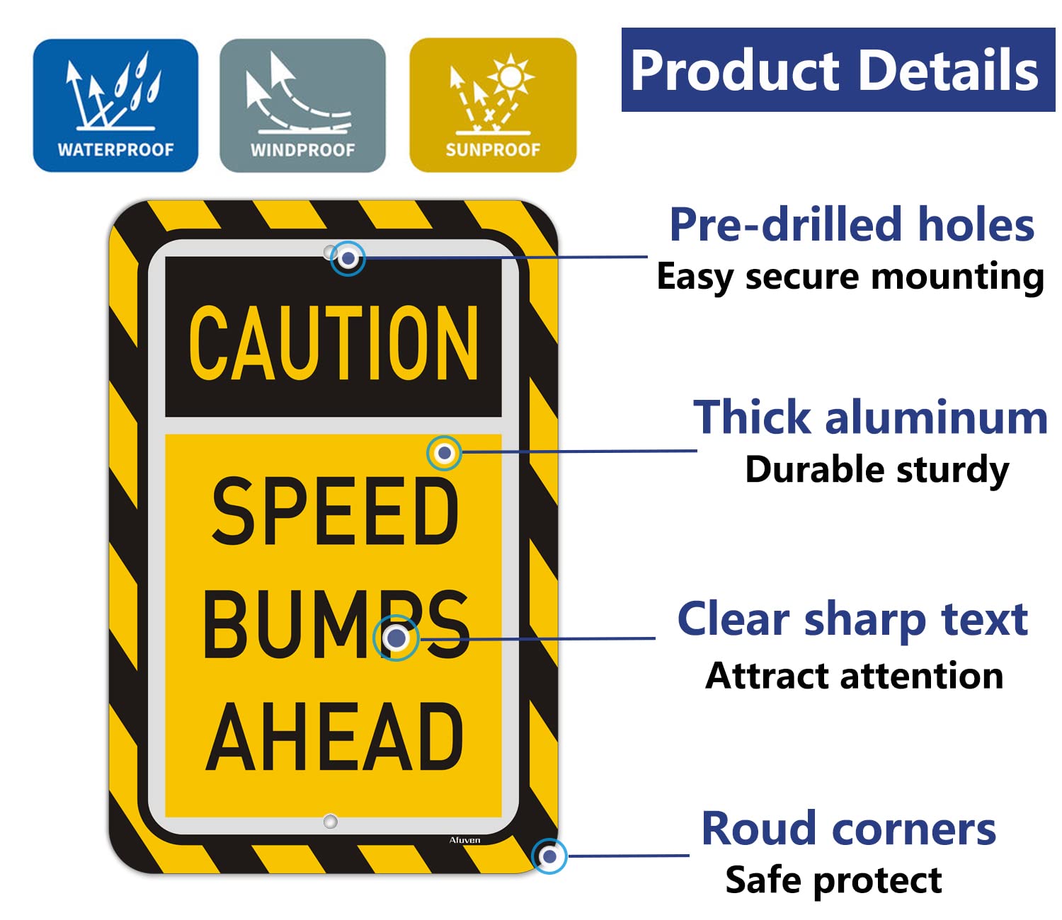Amazon.com: 2 Pack Speed Bumps Ahead Signs Slow Down Signs